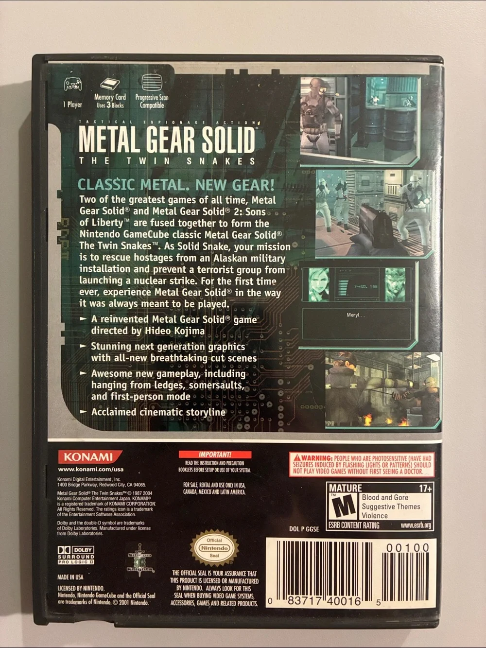 Metal Gear Solid: The Twin Snakes - Black GameCube Complete Game Tested - Picture 4 of 4